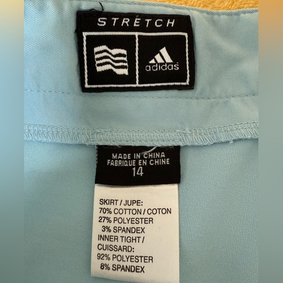 adidas Blue Skorts Lightweight Athletic Design - Picture 3 of 6